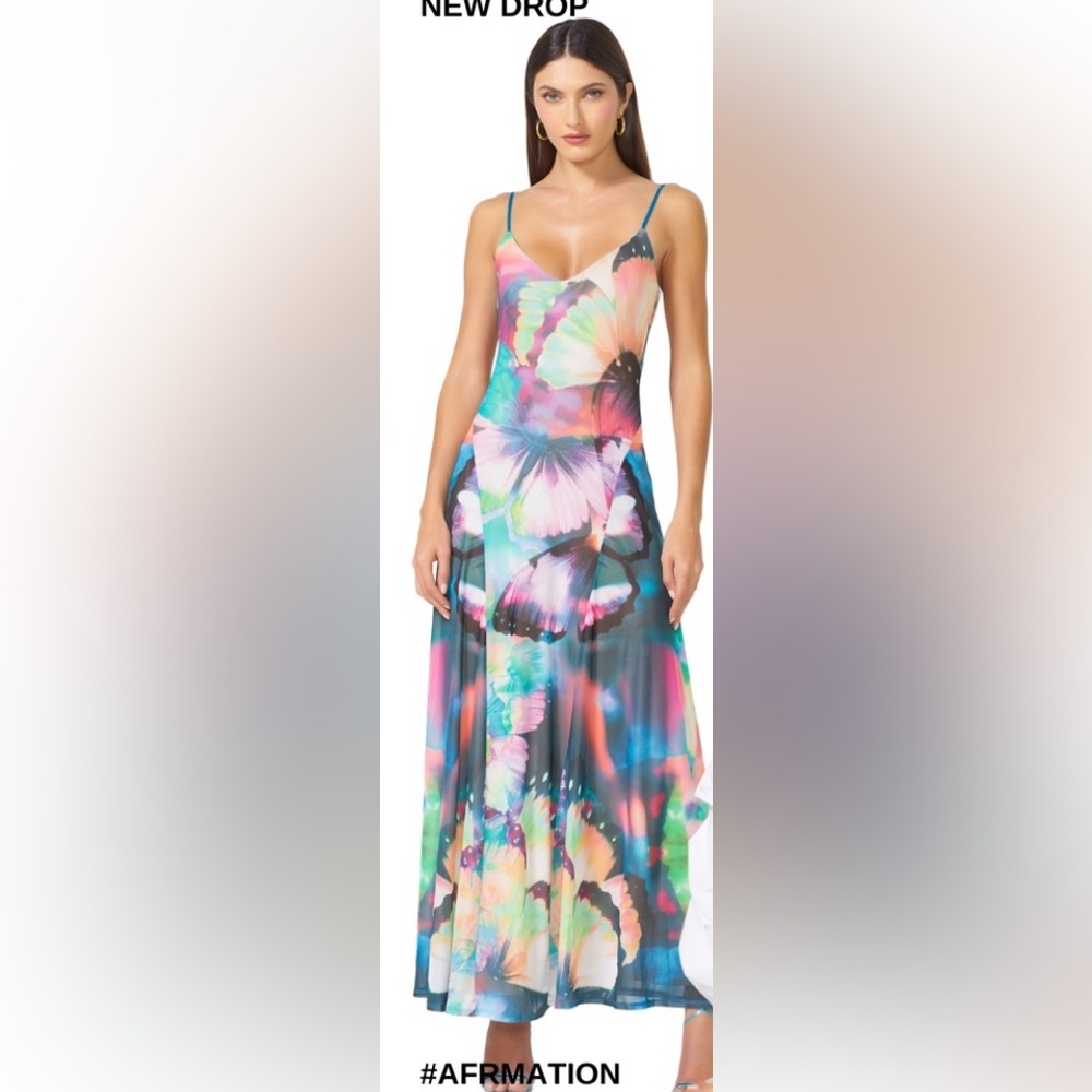 AFRM Butterfly Print Dress